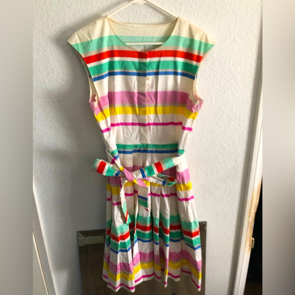 Candy stripe shirt dress
